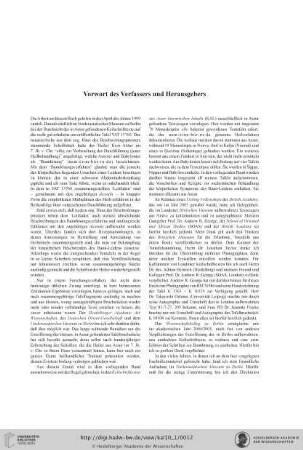 Vorwort des Verfassers und Herausgebers
