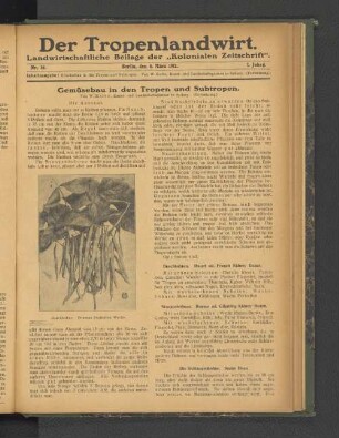 Nr. 16. Berlin, den 8. März 1912. 1. Jahrgang.