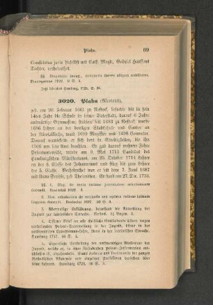 3020. Plahn (Nicolaus)