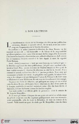 À nos lecteurs