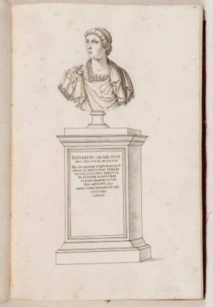 Bildnisbüste des römischen Kaisers Julianus, in: Series continuata omnium Imperatorum [...], Bd. 2, Bl. 18