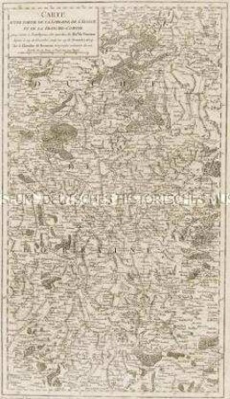 Carte d'une Partie de la Lorraine, de l'Alsace et de la Franche-Comtée