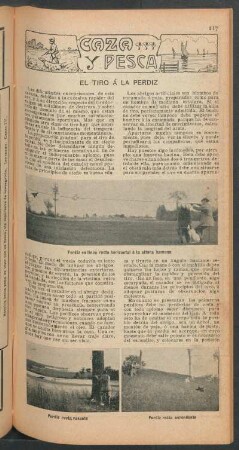 El tiro á la perdiz : Caza y pesca