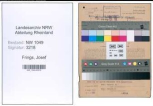 Entnazifizierung Josef Frings , geb. 28.10.1898 (Arbeiter)