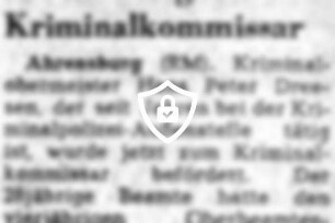Beförderung zum Kriminalkommissar