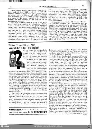 Wanduhr oder Tischuhr?