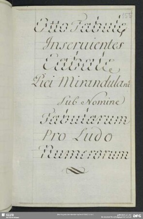 S. 155-172: Otto Tabule Inseruientes Cabale Pici Mirandulani sub Nomine Tabularum Pro Ludo Numerorum