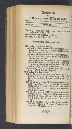 Nr. 3. März 1919