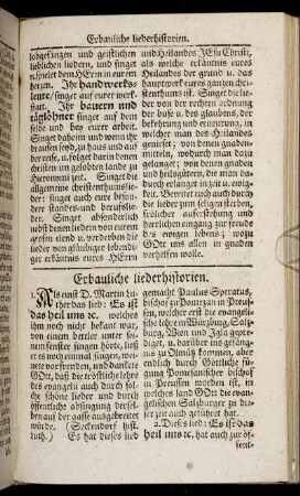 Erbauliche liederhistorien.