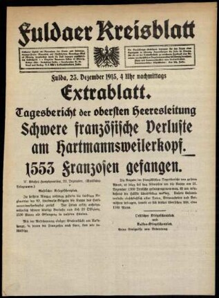 Ausgabe vom Donnerstag, den 23. Dezember 1915.
