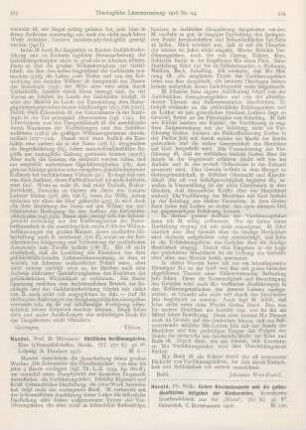 523-524 [Rezension] Mandel, Hermann, Christliche Versöhnungslehre