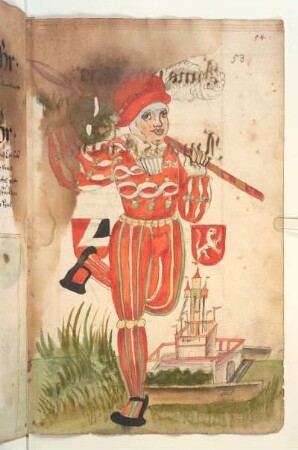 Schembartläufer mit Wappen und Hölle: Jungbrunnen, 1510