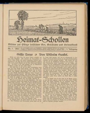 Heimat-Schollen 2. Jahrgang, Nr. 3, 1922
