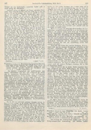 218-219 [Rezension] Koehler, Franz, Bernhard von Clairvaux