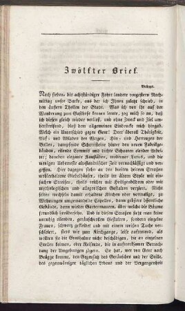 Zwölfter Brief.