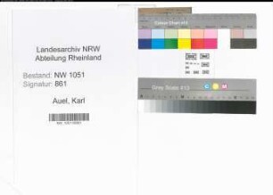 Entnazifizierung Karl Auel , geb. 17.09.1888 (Prokurist)