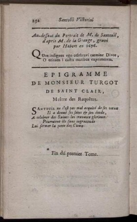 Epigramme de Monsieur Turgot [...].