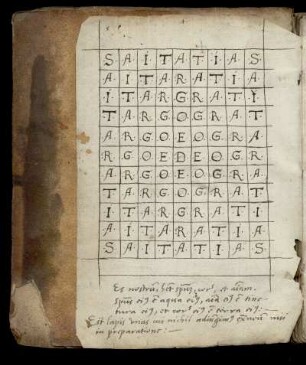Magisches Buchstaben-Rechteck