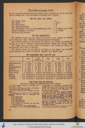Das Gemeinjahr 1943.