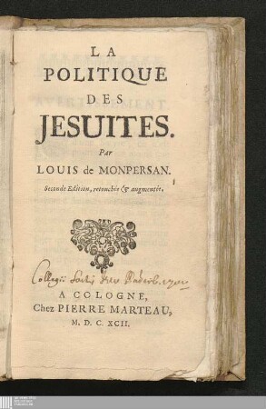 La || Politique || Des || Jesuites