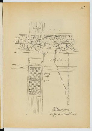 Domkurie, Hildesheim: Details (aus: Skizzen- und Fotoalbum 22)