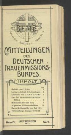 Nr. 9. September 1911
