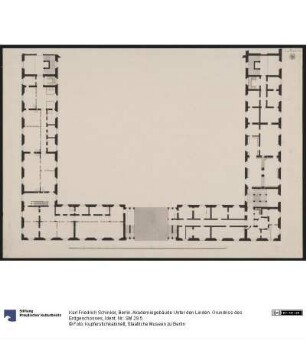 Berlin. Akademiegebäude Unter den Linden. Grundriss des Erdgeschosses