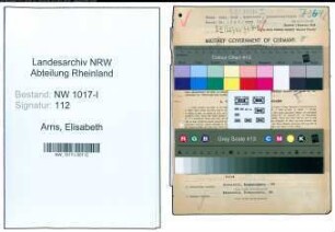 Entnazifizierung Elisabeth Arns , geb. 21.08.1885 ()