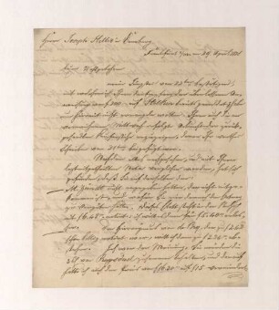Brief von Carl Wilhelm Silberberg an Joseph Heller