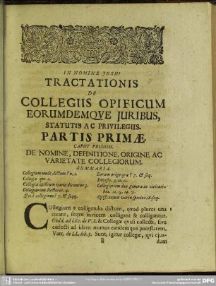 Partis Primae