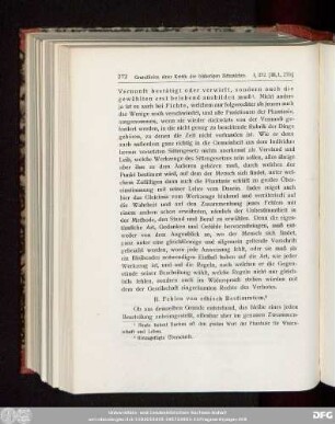 II. Fehlen von ethisch Bestimmtem.