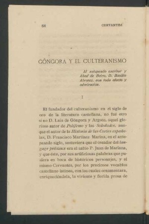 Góngora y el culteranismo