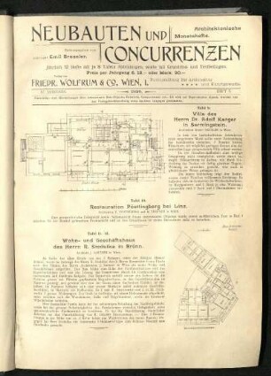Wettbewerbsbeiträge. Tafel 9-16