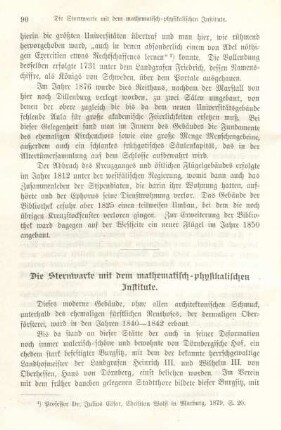 Die Sternwarte mit dem mathematisch-physikalischen Institute.