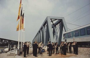 Einweihung der neuen Eisenbahnbrücke Karlsruhe-Maxau/Rhein
