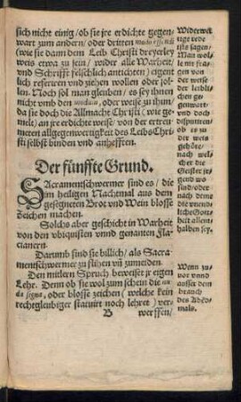 Der fünffte Grund.