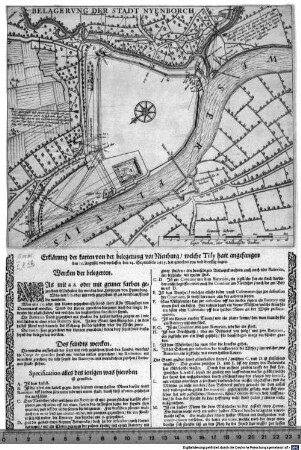 Belagerung Der Stadt Nyenborch : Erklärung der karten von der belegerung vor Nienburg, welche Tilly hatt angefangen den 15. Augusti, und verlassen den 14. Septembris 1625. hat gewehret eyn und und dreyssig tagen