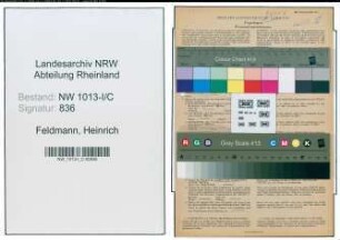 Entnazifizierung Heinrich Feldmann , geb. 28.03.1890 (Kaufmann)