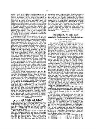Reinlichkeit, die erste und wichtigste Forderung der Schulhygiene : (Fortsetzung und Schluß)
