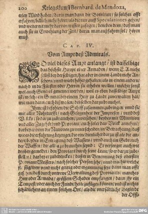 CAP. IV. Vom Ampt deß Admirals.