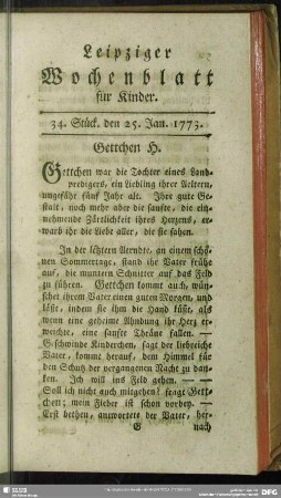 34. Stück den 25. Jan. 1773