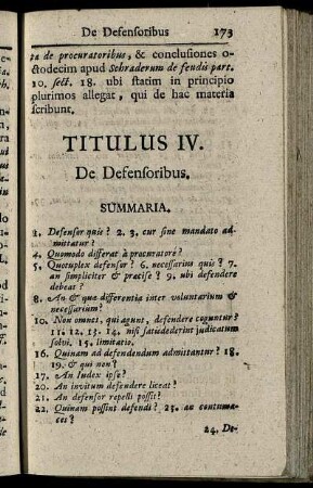 Titulus IV. De Defensoribus.