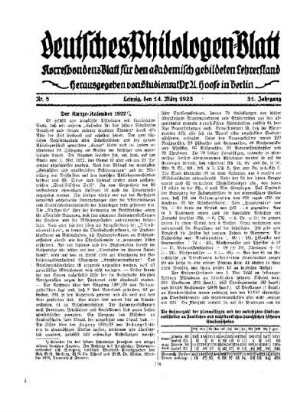 Der Kunze-Kalender 1922