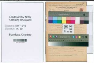 Entnazifizierung Charlotte Bourdoux , geb. 05.12.1906 (Architekt)