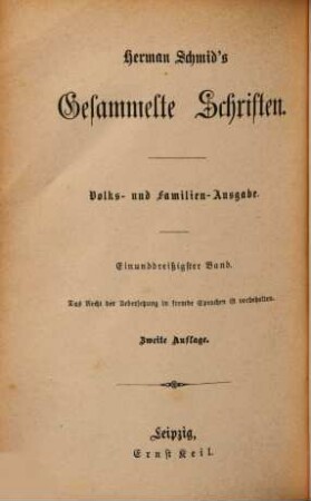 Gesammelte Schriften : Volks- u. Familienausg,. 31