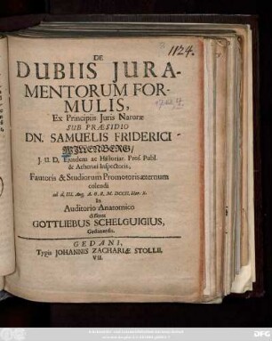 De Dubiis Juramentorum Formulis, Ex Principiis Juris Naturae