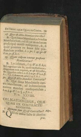 Tit. XXVIII. De Obligationibus, Quae Quasi Ex Contractu Nascuntur.