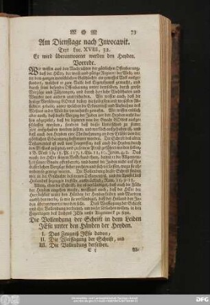 Am Dienstage nach Invocavit. Text Luc. XVIII, 32.