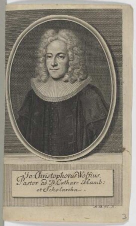 Bildnis des Johannes Christophorus Wolfius