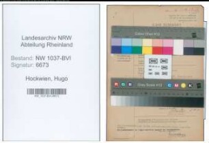 Entnazifizierung Hugo Hockwien , geb. 23.07.1901 (Verw.Sekretaer)